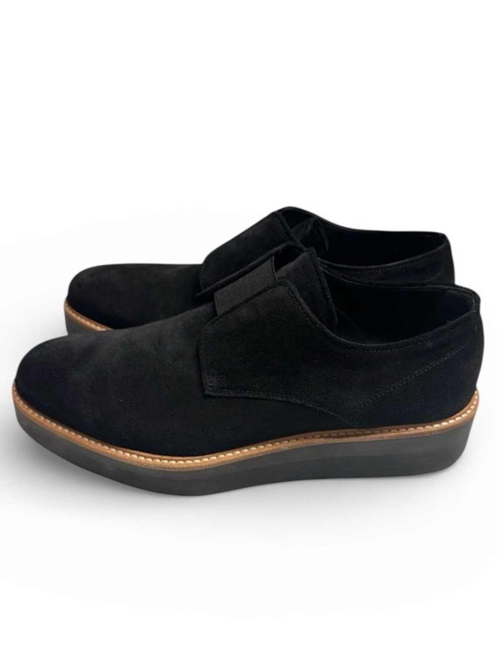 Vince Womens Black Suede Casual Dress Shoes size 9 black like new!
